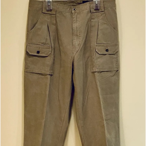 🌟HP🌟VTG 1980-90s Tan 7 Pocket Tall Cargo Pants by Eddie Bauer 38T - Picture 3 of 12